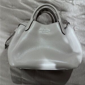 Kate Spade Silver Satchel Bag Gray Pebble New without tag